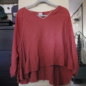 Loose fitted top from anthropology, size S
